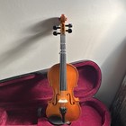 Mendini By Cecilio 4 4 Acoustic Brown Violin 4 Strings W  Case   Cloth