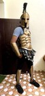 Medieval 300 Spartan Helmet With Muscle  Brass Jacket   Arm Guard For Halloween