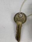 Yale Iron Bronze 3 1 2  Padlock Barrel Key Lock Antique  Working Coded Key 13972