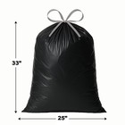 Ultrasac 18 Gallon 1 1 Mil Black Drawstring Trash Bags - 25 X 33 - Pack Of 400