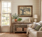 Vintage Gold Framed Oak Tree Wall Art  Antique Moss Oak Tree Print  Rustic Fa   