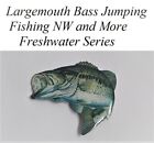  1  Largemouth Jumping Bass Hat Or Lapel Pin - Freshwater Series