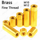 Fine Thread Brass Lengthen Round Nuts Standoff Spacer Pillar M10 M12