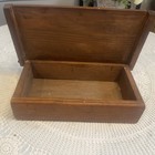 Vintage Handmade Large Wooden Box With Rooster Holds Letters 