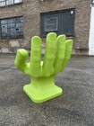 Light Avocado Green Right Hand Shaped Chair 32  Tall Adult 70 s Retro Icarly New