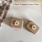 2 Pack Mini Contact Lens Cases  Portable Contacts Lens Box Travel Kit With Mi   