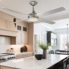 Hampton Bay 52 In  Brushed Nickel Ceiling Fan W  Cct Led   Remote Control