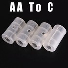 Aa To C Size Battery Converter Adapto adapter Case Holder Storage Plastic Box
