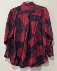 Vintage Terranova Shirt Men   s Large Western Cowboy Button Up Red Geometric