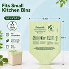 Unni Compostable Trash Bags  2 6 Gallon   9 84 Liter  100 Count  Extra Thick 0 7
