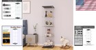 Glass Display Cabinet 4 Shelf With Lock Tempered Glass Curio Bookshelf 65    Black