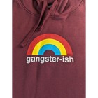 Enjoi Skateboard Men s Medium Gangsterish Rainbow Hoodie Sweatshirt Merlot Nwt