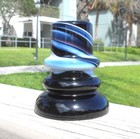 Great Swirled Purple 1993 Denver Co 24th Nia Commemorative Glass Insulator