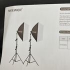 Neewer 700w Equivalent Softbox Lighting Kit Photography Studio Only 1 Bulb