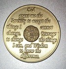 Alcoholics Anonymous Aa 10 Month Bronze Medallion Coin Chip Token Sobriety Sober