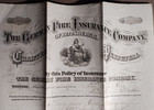 1871 German Fire Insurance Co Of Pittsburgh Pa Policy Illustrated B5-80
