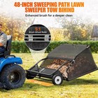 48  Tow-behind Lawn Sweeper For Grass Collection With Leaf Collector Hopper