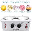 Warmer Double Pot Wax Heater Machine For Hair Removal Large Waxing Adjustable