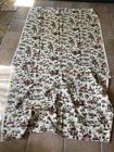 Toile De Jouy Fabric Vintage  Red green pink Motifs On Ecru Background Romanex  