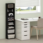 8-shelf Media Storage Cabinet Movie Video Game Organizer Dvds Cds Tower Rack