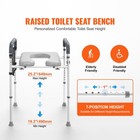 Raised Toilet Seat 350 Lbs Universal Toilet Riser For Elderly W padded Seat arm