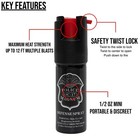 4 Pack Police Magnum Pepper Spray 1 2oz Unit Safety Lock Self Defense Security