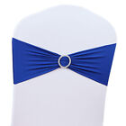 100pcs Spandex Chair Sashes Lycra Bow W  Buckle Slider For Wedding Party Decor
