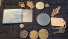 Bag Of Junk Coins Tokens Medals Advertising Mirrors 1963 Pontiac Keys   