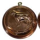 Set Of 3-copper Farm Animals Baking Mold Wall Decor Farmhouse  Vintage Kitchen