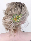 Flower Bridal Hair Clip Rhinestone Bride Wedding Hair Piece Crystal Hair Barr   