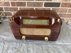     vintage 1946 Philco Art Deco Am Tube Radio   Model 46-421 Restored Cabinet 