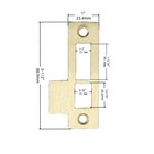 3-1 2  Solid Brass Mortise Door Strike Plate     Solid Brass Latch Striker Keep   