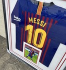 Lionel Messi Autographed   Framed  10 Barcelona Jersey Beckett Certification