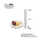 Little Critterz Ladybug On Flower  daisy  - Miniature Porcelain Figurine