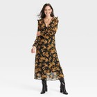Women s Long Sleeve Sheer Maxi Dress - A New Day