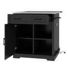 42  Kitchen Island Mobile Kitchen Cart On Wheels W storage Stainless Steel Top