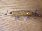 Beautiful Vintage Original Wooden Heddon Sos 170 Glass Eye L-rig Luminous Color
