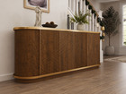 Faux Marble-top Sideboard Storage Cabinet Buffet Credenza Tv Stand Console Table