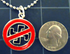 Dead Kennedys Necklace Sterling Silver No Nazis  Punk Rock Jello Biafra Pendant