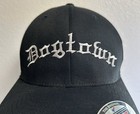 The Original Flexfit Size L xl Dogtown Skateboard Hat Santa Monica Script Black 