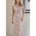 Montage By Mon Cheri Women Mauve Lace Sequin Formal Evening Gown Dress 14