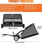 42 48   Tow-behind Lawn Sweeper Leaf Yard Collector Adjustable Sweeping Height