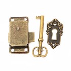 Vintage Antique Delicate Drawer Cabinet Wardrobe Cupboard Door Iron Lock key Kit