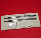 Nos Vintage Cross 3501 Lustrous Chrome Ball Pen Pencil Set Mint In Box 1982 Usa
