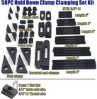 Hfs r  58 Pc Hold Down Clamping Set 3 4in Slot 5 8in Stud Bridgeport Mill