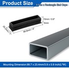 8pcs Rectangle Tubing End Caps 4 X 1 Inch Plastic Plugs Black