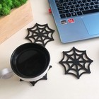 Coasters Wooden Coaster Black 6 Pack 10x10cm Heat-proof Set