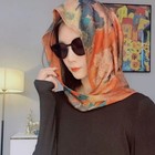 Hooded Scarf Hat For Women Summer Sun Protection Lightweight Travel Wrap Shawl
