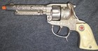 Vintage Texan Diecast Cap Gun Revolver Pistol W  Cream Grips Red Star Emblem