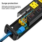 6 Outlet Surge Protector Power Strip 6 Individually Switched Flat Plugs